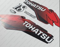 Tohatsu 18HP Two Stroke 2000 Outboard Decal Kit
